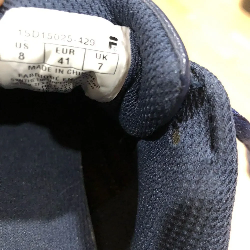 Blue Sneakers, FILA, Size 8